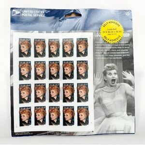 USPS Legends Of Hollywood 20 Stamps Sheet Lucille Ball 2001 I Love Lucy 34 Cent